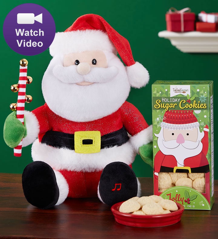 Animated Jingle Bells Santa with Cookies